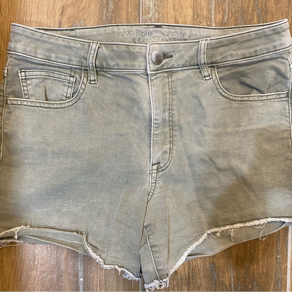 American Eagle Outfitters Hi-rise Shortie Jean Shorts